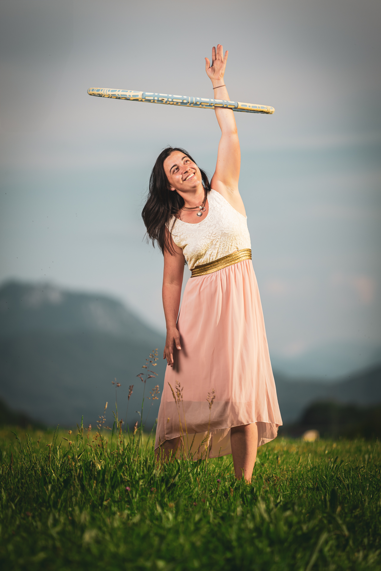 Fotografie- Outdoor Shooting mit Daniela und dem Hoola Hup Reifen beim Üben